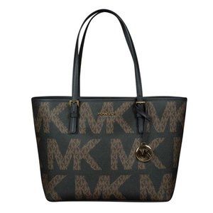 Michael Kors Medium Jet Set Travel Carryall Tote in Black Multi